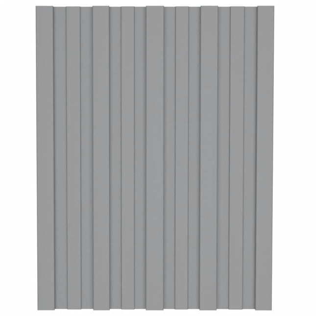 Pannelli da Tetto 36 pz in Acciaio Zincato Grigio 60x45 cm