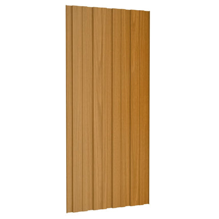 Pannelli da Tetto 36 pz in Acciaio Zincato Naturale 100x45 cm