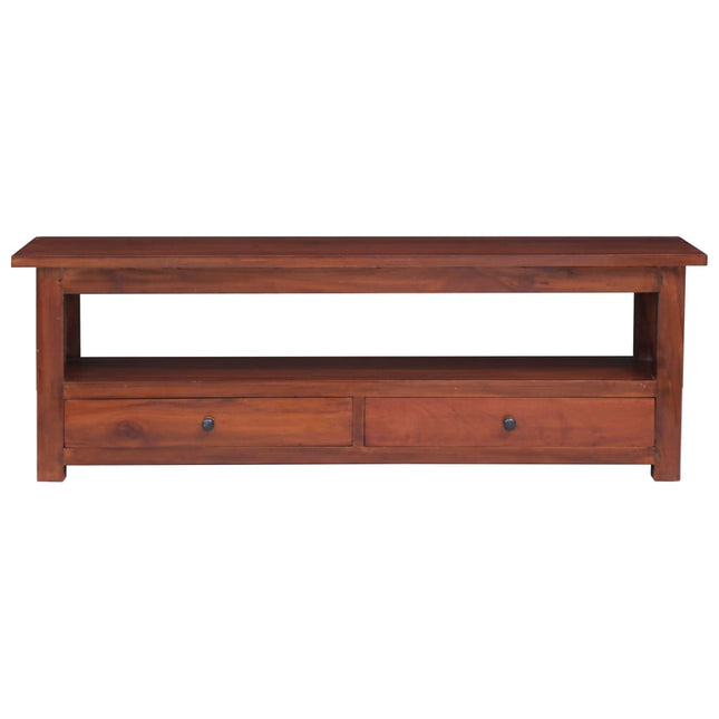 Mobile Porta TV Marrone 115x30x40cm in Legno Massello di Mogano