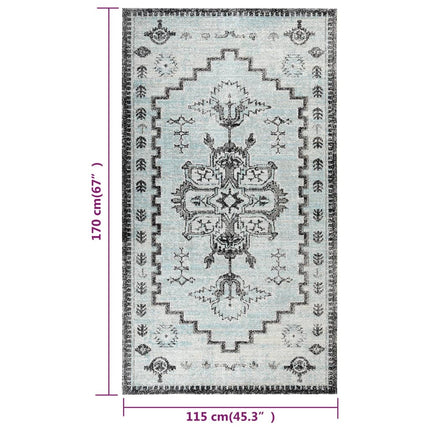 Tappeto da Esterni a Tessitura Piatta 115x170 cm Verde e Grigio