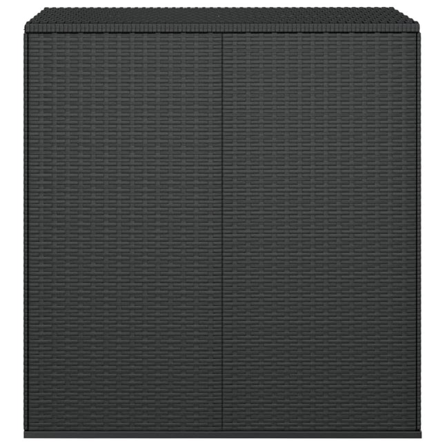 Contenitore Cuscini da Giardino Rattan PE 100x49x103,5 cm Nero