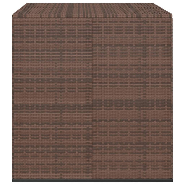Contenitore da Giardino in Rattan PE 100x97,5x104 cm Marrone