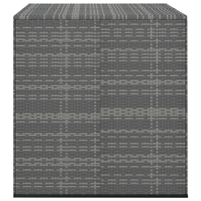 Contenitore da Giardino in Rattan PE 100x97,5x104 cm Grigio