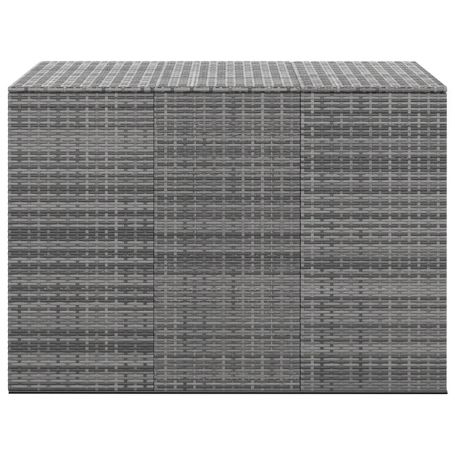 Contenitore da Giardino in Rattan PE 145x100x103 cm Grigio