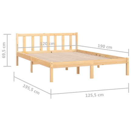 Giroletto in Legno Massello di Pino 120x190cm Small Double