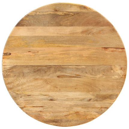 Tavolo da Pranzo Ã˜110x78cm in Legno Massello di Mango e Acciaio