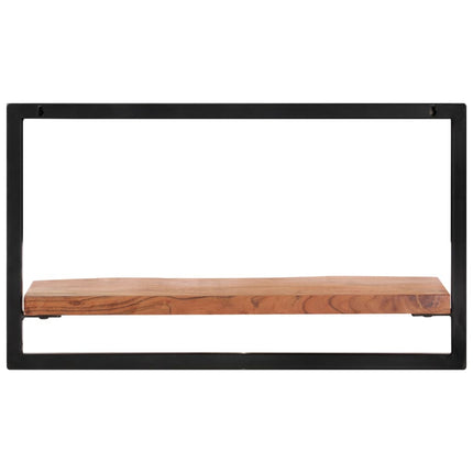 Mensole Parete 2pz 60x25x35 cm Legno Massello Acacia e Acciaio