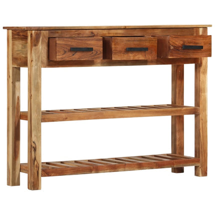 Credenza con 3 Cassetti 110x30x80 cm Legno Massello di Acacia