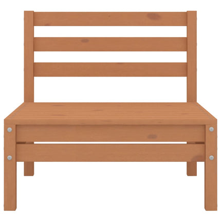 Set Salotto da Giardino 8pz Marrone Ambra Legno Massello Pino