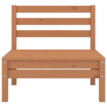 Set Salotto da Giardino 5pz Marrone Ambra Legno Massello Pino