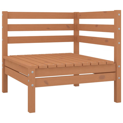 Set Salotto da Giardino 4 pz in Legno Massello di Pino Ambra