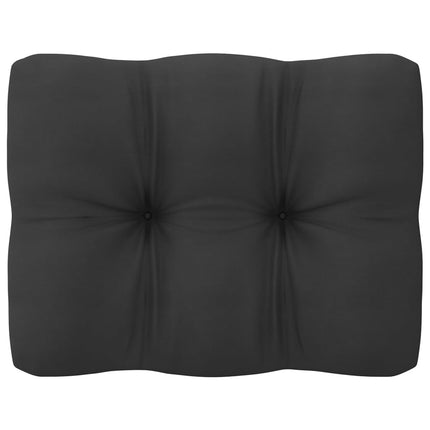 Set Salotto Giardino 11pz Cuscini Antracite Legno Massello Pino