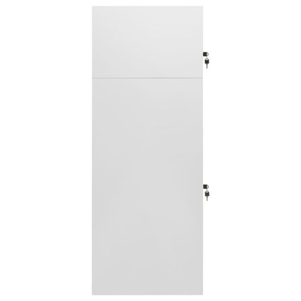 Armadietto per Sella Grigio Chiaro 53x53x140 cm in Acciaio