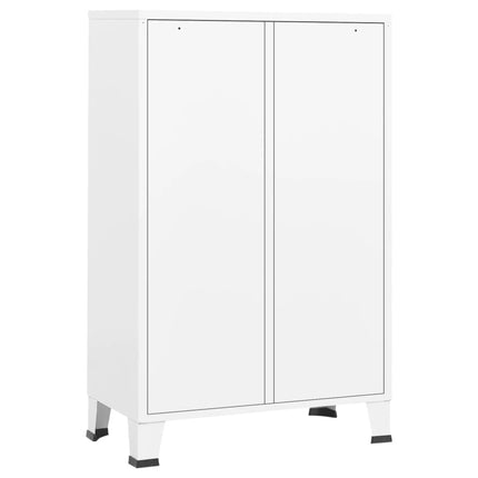 Armadio Industriale Bianco 67x35x107 cm in Acciaio