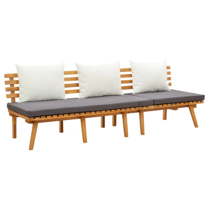 Set Divani da Giardino 3 pz con Cuscini in Massello di Acacia