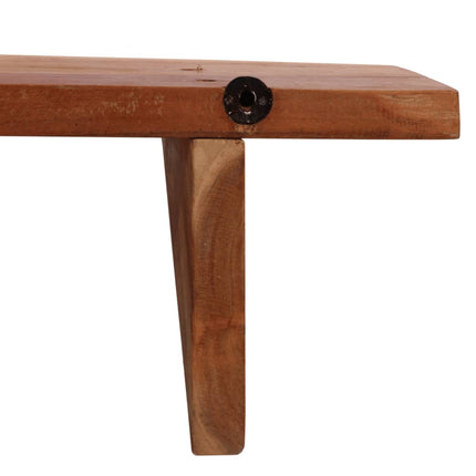 Mensole da Parete 2 pz 110x20x18 cm in Legno Massello di Acacia