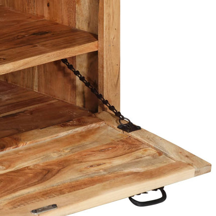 Panca con Scarpiera 85x40x45 cm in Legno Massello di Acacia