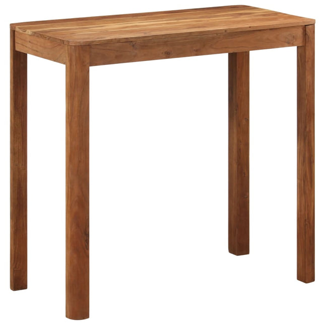 Tavolo da Bar in Legno Acacia con Finitura Ambra 110x55x106 cm