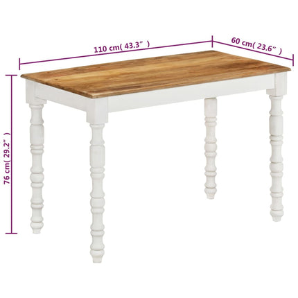Tavolo da Pranzo 110x60x75 cm in Legno Massello di Mango