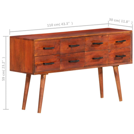 Credenza 110x30x59 cm in Legno Massello di Mango