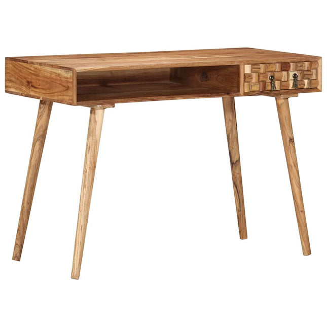 Scrivania 110x50x76 cm in Legno Massello di Acacia