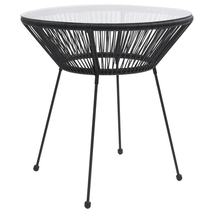 Set da Pranzo per Giardino 5 pz Nero