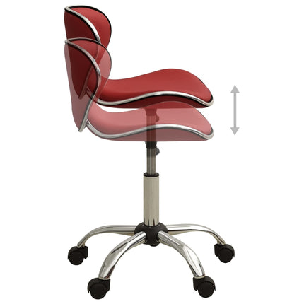 Sedia da Ufficio Rosso Vino in Similpelle