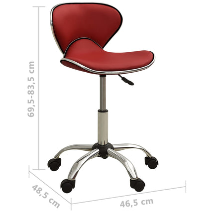 Sedia da Ufficio Rosso Vino in Similpelle