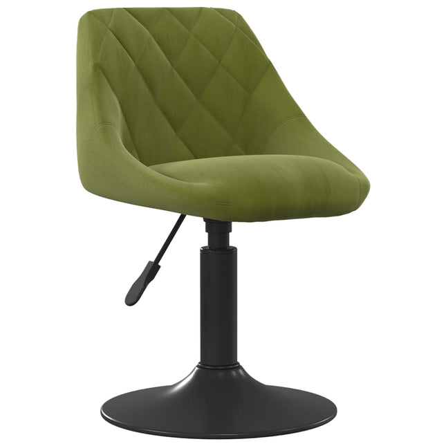 Sedia da Pranzo Verde Chiaro in Velluto