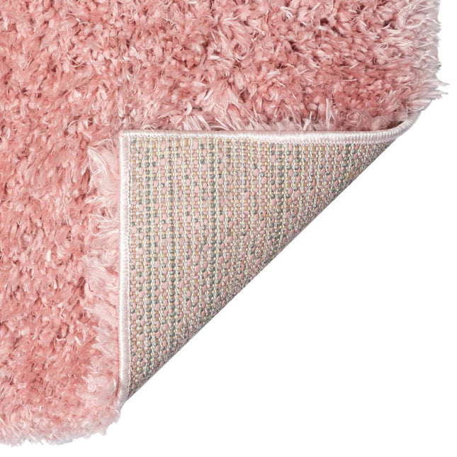 Tappeto Shaggy a Pelo Lungo Rosa 160x230 cm 50 mm