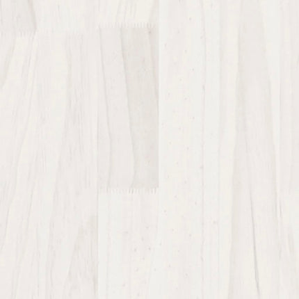 Tavolino da Salotto Bianco 75x50x33,5 cm Legno Massello di Pino