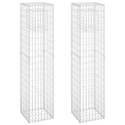 Cesti a Gabbione a Torre 2 pz 40x40x180 cm in Ferro