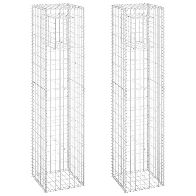 Cesti a Gabbione a Torre 2 pz 40x40x180 cm in Ferro