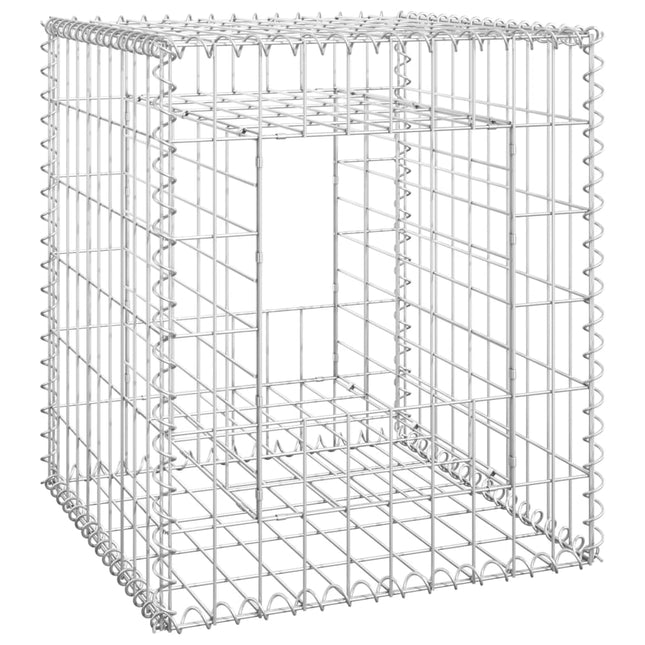 Cesto a Gabbione a Torre 50x50x60 cm in Ferro