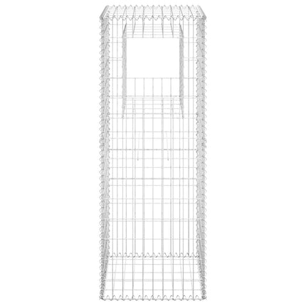Cesto a Gabbione a Torre 50x50x140 cm in Ferro