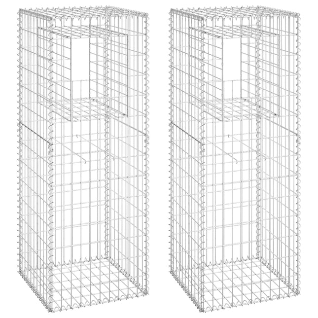 Cesti a Gabbione a Torre 2 pz 50x50x140 cm in Ferro