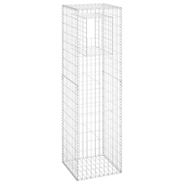 Cesto a Gabbione a Torre 50x50x180 cm in Ferro
