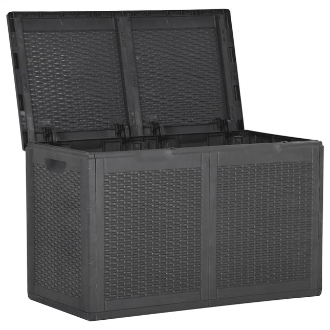 Baule da Giardino 180 L Nero in Rattan PP