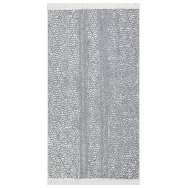 Tappeto Grigio Chiaro 120x180 cm in Cotone