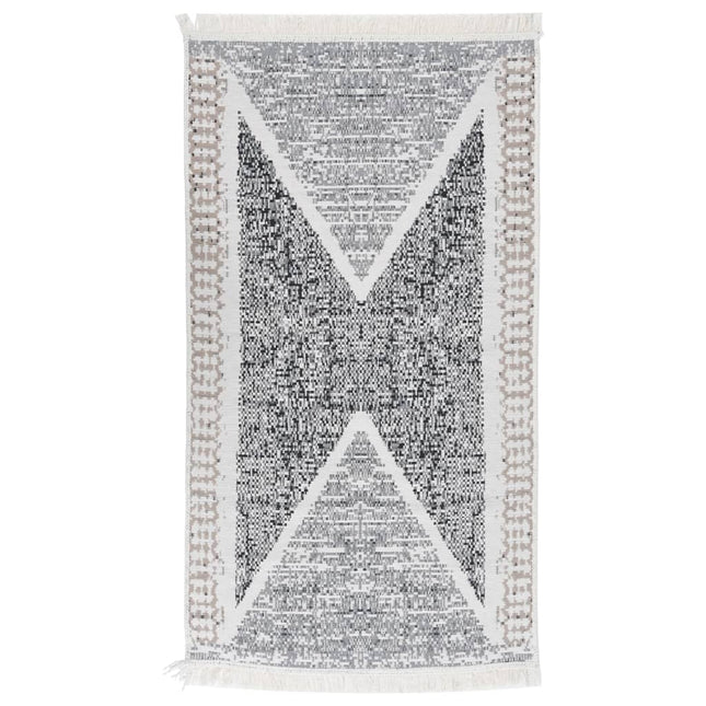 Tappeto Nero e Grigio 120x180 cm in Cotone