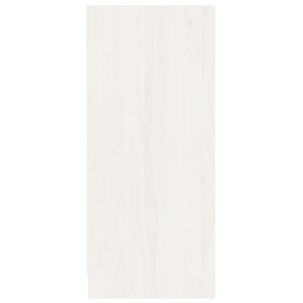 Credenza Bianca 70x33x76 cm in Legno Massello di Pino