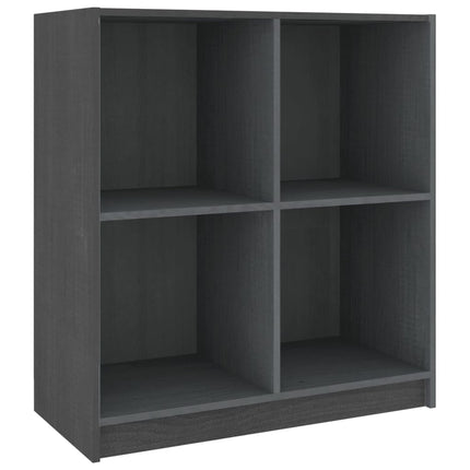 Credenza Grigia 70x33x76 cm in Legno Massello di Pino