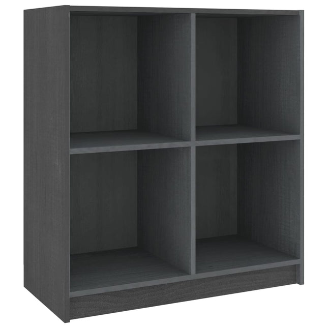 Credenza Grigia 70x33x76 cm in Legno Massello di Pino