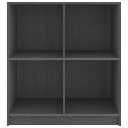 Credenza Grigia 70x33x76 cm in Legno Massello di Pino