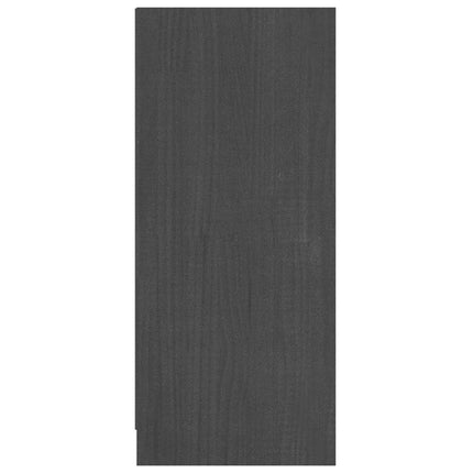 Credenza Grigia 70x33x76 cm in Legno Massello di Pino