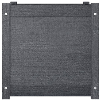 Fioriere da Giardino 2 pz Grigie 50x50x50 cm in Legno di Pino