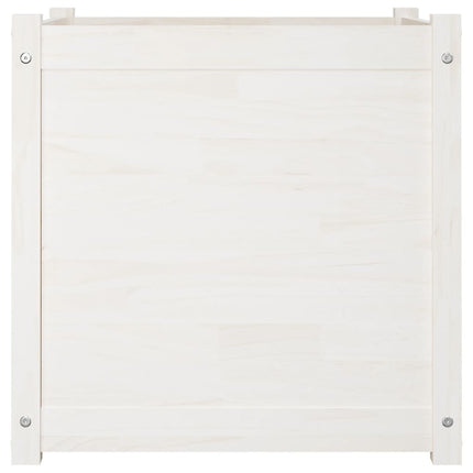 Fioriere da Giardino 2 pz Bianche 60x60x60 cm in Legno di Pino