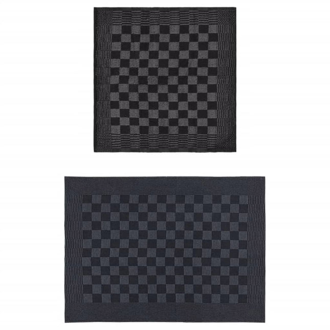 Set Strofinacci 50 pz in Cotone Nero e Grigio