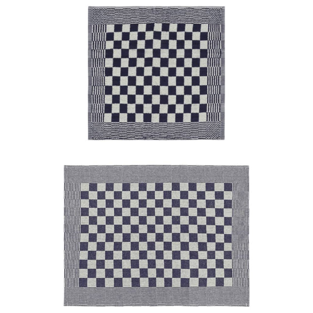 Set Strofinacci 10 pz in Cotone Blu e Bianco