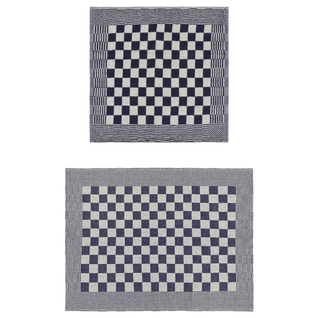 Set Strofinacci 50 pz in Cotone Blu e Bianco